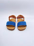 Clic! CL-grass denim cognac sandaal